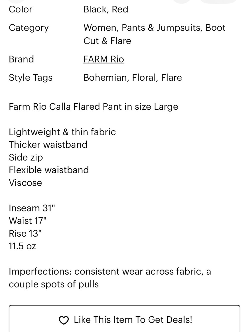 Farm Rio Flower Pants. - Picture 13 of 13